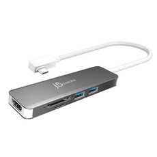 j5create USB Type-C 3.1 Gen2 SUPERSPEED+ [ USB3.1 Type-A Gen2 10G 4K UHS-I SDMicroSD ] MacBook, 1개