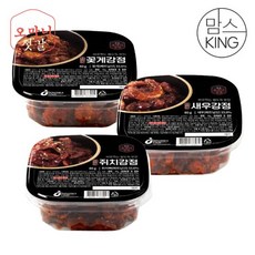 [맘스킹]속초오마니 새우/꽃게/황태/쥐치/멸치 강정 3종, 3개, 80g