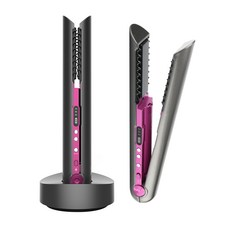 Pealy 고데기 무선 고데기 3단 온도제어 받침대 있음 USB 충전