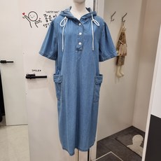 반에이크 반에이크김천모다 후드롱데님원피스VB38DOU202ZBL
