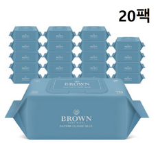 브라운물티슈 브라운 NEW 네이처 클래식 블루 제주에디션 70매 캡 10+10팩