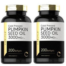 Carlyle COLD PRESSED Pumpkin Seed Oil 칼라일 콜드프레스 호박씨 오일 3000 mg 200캡슐 2개