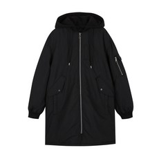 공용 후드탈부착 롱 항공 점퍼 T214JP140P