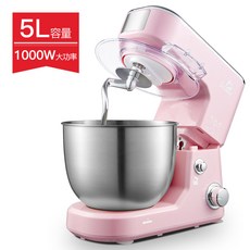 가정용 요리 기계 우유 캡 계란 비터 반죽 믹서 국수 휘젓기 교반 5L, 5L Pink, 1개