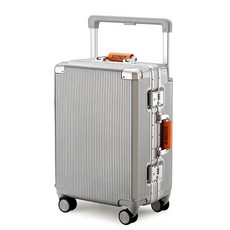 sushimu Suitcase Wide Handle Travel Suitcase Men 20 24 26 Carry-On Luggage Women PC Aluminum Frame T