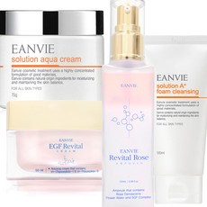 엔비 EGF 리바이탈 리페어 크림 + 로즈 앰플 + 아쿠아 크림 + 폼클렌징 ( 탄력 케어 +트러블 진정 + 민감성 세안)