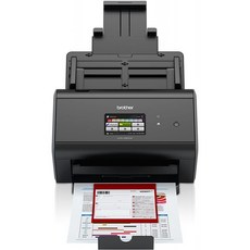 Brother ImageCenter ADS-2800W 무선 문서 스캐너 다중 페이지 스캔 컬러 터치 스크린 통합 이미지 최적화 고정밀 스캔, 단일옵션