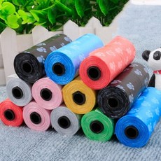 5Rolls 100pcs 인쇄 고양이 개 똥 가방 야외 홈 깨끗한 리필 쓰레기 봉투, 무작위로 보냄, 목록 당 20pcs