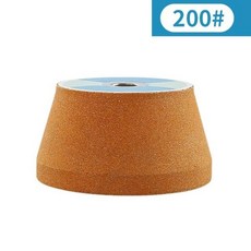 컵 모양 100 타입 앵글 연마기 스톤 그라인딩 헤드 화이트 커런덤 연마 트리밍 카바이드 앵글 헤드, [03] 200(, 1개