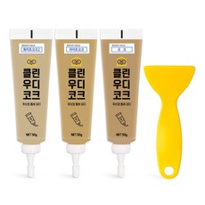 철물팩토리 퍼티 우디코크 마루바닥보수 메꾸미 보수제, 화이트오크2+라이트오크+오크+PVC헤라, 1세트 화이트오크2+라이트오크+오크+PVC헤라, 1세트