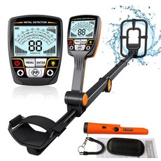 전문가용 접이식 금속 탐지기 TX-640 조절식 접이식 금속 탐지기 TX-610 고정밀 방수 검색 코일, 1개