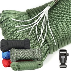 초강력 낙하산줄 4mmX31M 탄성로프 캠핑용 나일론끈, 빨간색+검은색