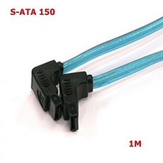 윤성커뮤니케이션 KW SATA ㄱ형 -SATA 투명블루 SATA케이블-1M WH2125 기타케이블 젠더, 1
