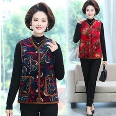 할머니 겨울 조끼 조끼 여우주복 여겨울옷 봄가을 패션 엄마 가을 노인복 할머니 가을