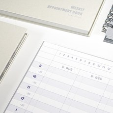 [워크페이퍼] 1년용 주간 예약 장부 스케줄러 스프링, 1개, 진주