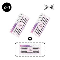 미브린 2+1 믹스래쉬 단품, 단일 컬(JC와 C의 중간컬), 10mm-11mm-12mm