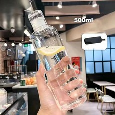 자동차 장착 미니 컵 투명 플라스틱 야외 물컵 스포츠 피트니스, A.500ml, 1.D, 1개
