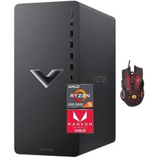 HP Victus 게이밍 데스크톱 컴퓨터 AMD Ryzen 55600G 프로세서 16GB RAM 512GB SSD Radeon RX 6400 그래픽 WiFi 6 블루투스 HDM, 32GB RAM | 2TB SSD - 라이젠55600g