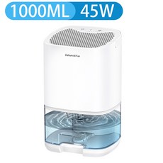 제습기 습기 공기 건조기 2L 탱크 조용한 제습기 지하실 욕실 옷장용, 1000ML White, 영국 플러그