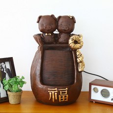 실내분수돼지