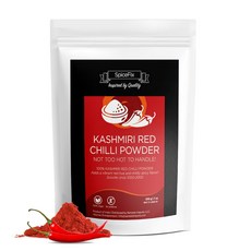 SpiceFix - Kashmiri Red Chilli Powder Mild to Medium Heat Sun-Dried Indian Red Chili Powder Natural Ground Vegan Kashmiri Spice in a Resealable Bag, 1개