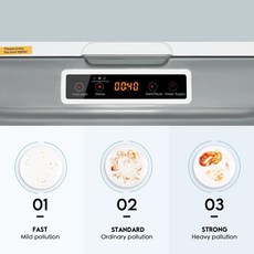 무료 설치 식기 세척기 360 ° 만능 청소 대용량 고온 청소 건조 및 소독 6 세트, 02 EU, 01 Black