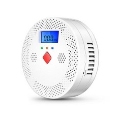 투야 와이파이 일산화탄소 감지기 LCD 디스플레이 흰색 ABS CO 가스 센서 홈 보안 보호 스마트 라이프 1 개, 1개