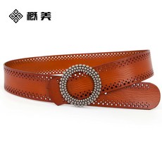 쥬킴쇼핑몰 여성캐주얼벨트 5CM 두층우 가죽이 넓다 허리벨트 심플 스타일리쉬 웨이스트 아일릿 치마 몰딩테이프