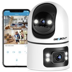 듀얼 렌즈 실내용 CCTV 감시 카메라 추적감시 침입자경고 WiFi PTZ 한글앱, 1