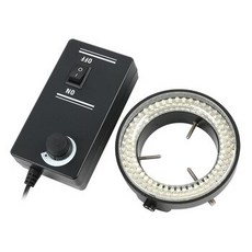 [해외] 조정 가능한 144 LED 링 라이트 램프 65K 90V240V 산업용 스테레오 현미경 TRINOCULAR 현미경 디지털 비디오 카메라, US plug