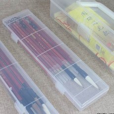 사각 붓케이스 긴보관함 붓집 미술붓통 서예 수채화, 중형