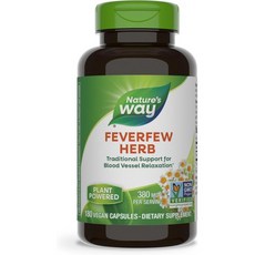 네이처스 웨이 피버피 허브 혈관 전통적인 * 1회 제공량 380mg 비GMO 프로젝트 검증 비건 캡슐 180개(포장은 다 수 있음), 1개