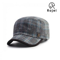 Rojei 남여공용 체크 울 군모 볼캡모자 RHO158 BL