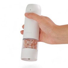 리비엘라 충전식 전동 소금 후추 그라인더, 화이트, 50ml, 1개