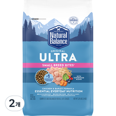  내추럴발란스 강아지 오리지날 울트라 닭 & 보리 사료 작은알갱이, 2.4kg, 2개 