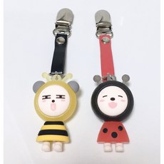 뻗# led 윙윙 5종 야간 야광 에어팟 자동차 키홀더 스트랩 골프용품 친구 곤충 이어폰, 나비, 체인 키퍼 + 붕어고리, 1개