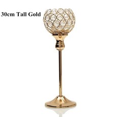 크리스탈 Tealight 캔들 홀더 금속 유리 촛대 웨딩 테이블 센터 피스 크리스마스 홈 장식 Hogar Moderno, 05 30cm Tall, 1개