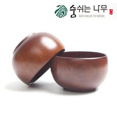 [숨쉬는나무] 전통주 막걸리 나무 술잔 2개세트, 1개, 옻칠(2개세트)