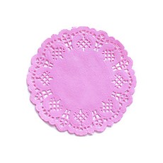 도나앤데코 릴라 레이스 도일리 페이퍼 원형 8.8cm, 인디핑크, 500개