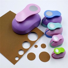 수제 엠보싱 라운드 홀 펀치 카드 종이 셰이퍼 커터 랜덤 컬러 귀여운 스크랩북 9mm 16mm 25mm, [01] -9mm