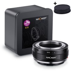 K&F M42-L 렌즈 변환링 어댑터 _ M42 마운트 렌즈-라이카 L 바디 /뒤캡포함 M42 mount lens on Leica L adapter + cap, 1개 - xtreamerav-m4