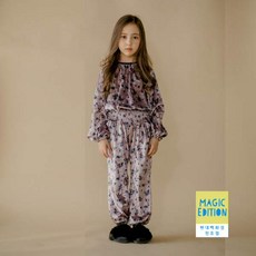 [현대백화점]매직에디션 플라워벨벳 스모크블라우스 RP04-TS204_퍼플