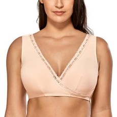 여성 플러스 사이즈 수면 간호 수면 브래지어 지원 무선 Bralette 모유 수유 넓고 편안한 어깨 끈 처짐 방지