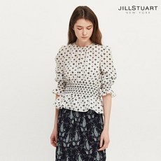 JSDR1B270
 질스튜어트뉴욕 우먼 크림 패턴 실크혼방 7부블라우스 WJBL1B270