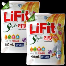 버블윅 리핏파워젤 일반용 액상세제, 2개입, 2.1L