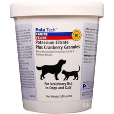 팔라테크 포타슘 시트레이트 크랜베리 그래뉼 요로건강 강아지 고양이용 구연산 칼륨 과립 300g, 1개