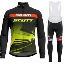 자전거 의류 SCOTT 남성용 사이클링 옷 팔 남자용 메일로 저지 레그 세트 슬리브 통기성 MTB 바지 비브 가을