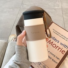 ADBWB01 미니 보온병 보온물병 텀블러 330ml/450ml, 아이보리, 330ml, 2개
