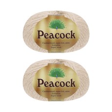 울클럽 뜨개실 피코크 풍성한 모헤어가 고급스러운 캐시미어울실 50g 2볼, 2개, 719 오트밀