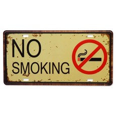 다렌엠 깡통액자 빈지티 포스터 양철액자 철제벽장식 카페벽면 펍 인테리어 틴 포스터-No Smoking, 단품